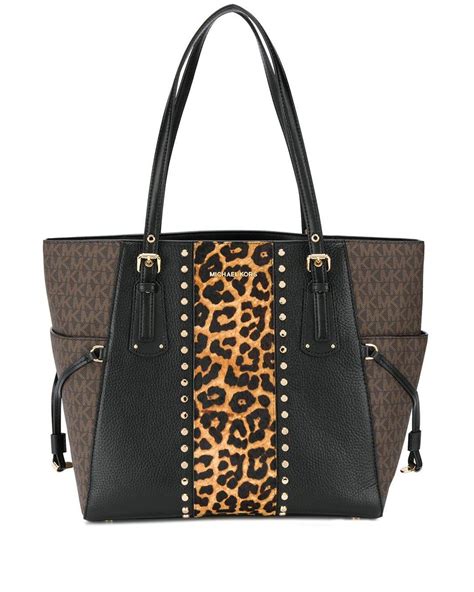 leopard print michael kors tote|Michael Kors leopard handbags.